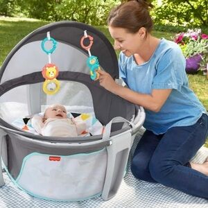 Bassinet Fisher-Price Gray and White Portable Infant Dome